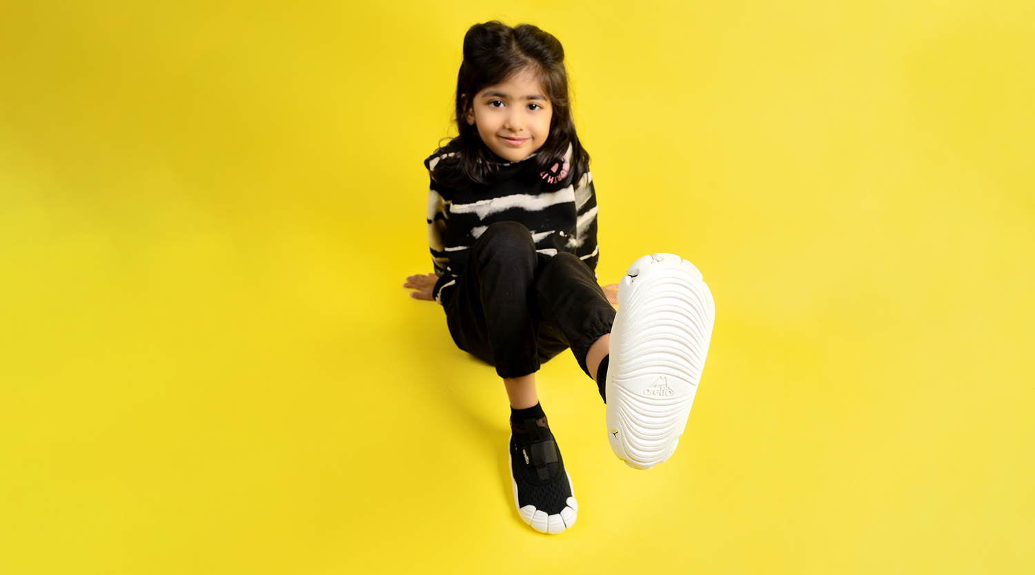 Girl Posing for kid shoe brand