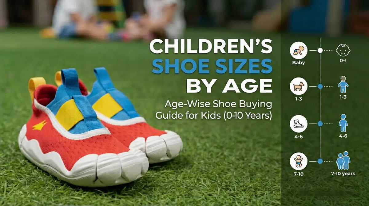 Children’s Shoe Sizes by Age Age-Wise Shoe Buying Guide for Kids (0-10 Years) - Aretto