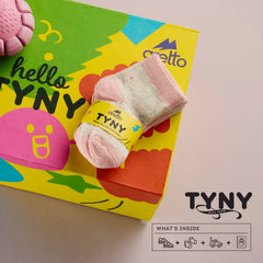 Aretto TYNY Pink Baby Shoes Gift Box – Bubble Blush, gift box contents 2